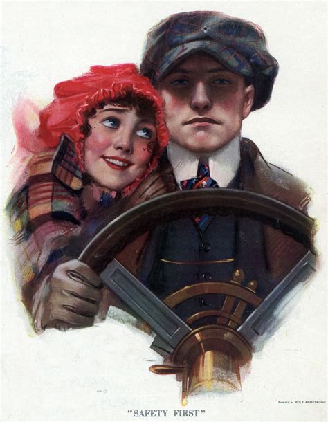 Motoring Couple Vintage Poster Free Stock Photo - Public Domain Pictures