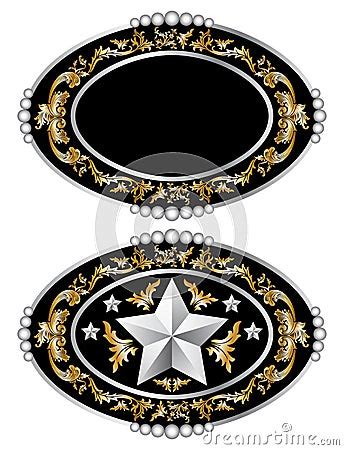 Cowboy Belt Buckle Design I Vector Stock Photos - Image: 22217093