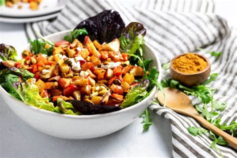 Roasted Root Vegetable Salad with Turmeric Honey Dressing | Jo Eats