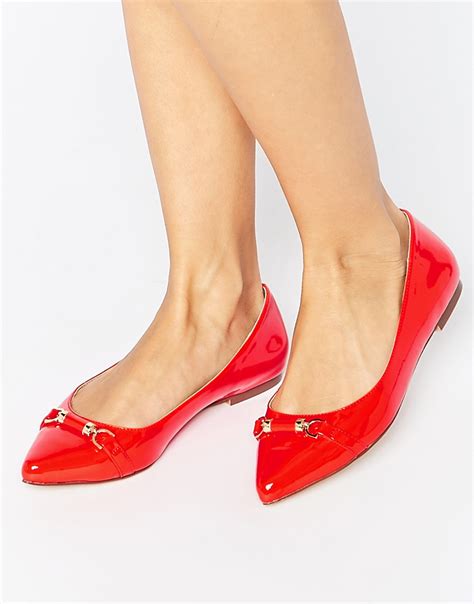 Lyst - Carvela Kurt Geiger Moore Point Flat Shoes in Red