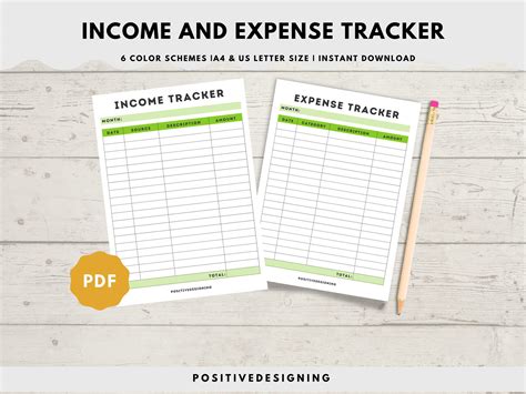 Income and Expense Tracker Income Tracker Expense Tracker - Etsy