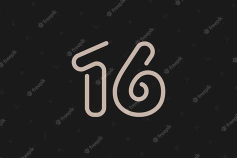 Premium Vector | Number 16 logo modern and creative number 16 multi ...