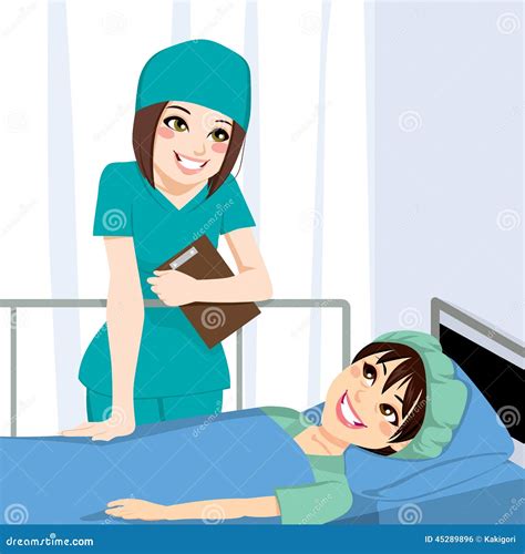 Nurse Talking with Patient stock vector. Illustration of helping - 45289896