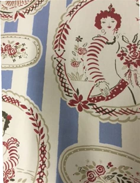 French Blue Celia Birtwell Fabric "Mademoiselle" | Craft fabrics, Blue fabric, Crafts