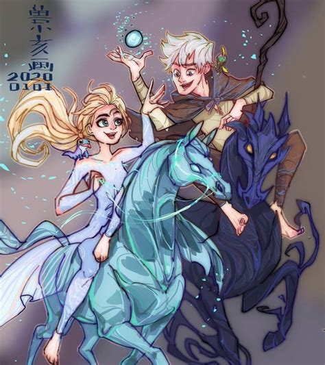 Elsa and Jack Frost Fan Art Jelsa - Frozen 2 / Rotg by @keke_zhike ...