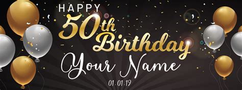 Happy Birthday Banner Personalized Black and Gold Banner Happy Birthday Banner Gold Birthday ...