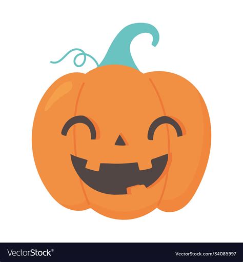 Happy halloween smiling pumpkin cartoon Royalty Free Vector