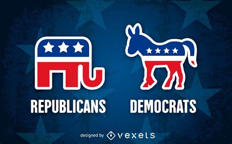 Republican And Democrat Party Symbols Vector Download