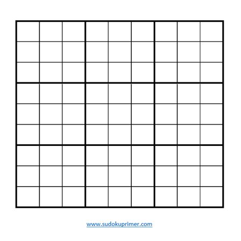 Blank Sudoku Grid