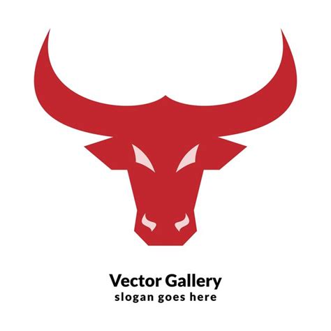 Premium Vector | Red bull head logo