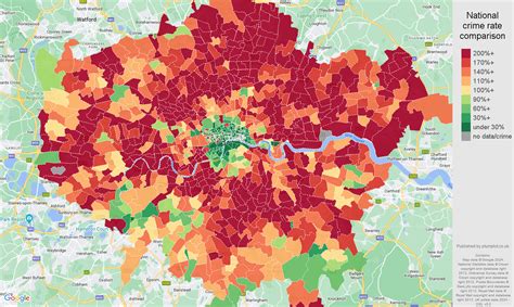 London vehicle crime statistics in maps and graphs.