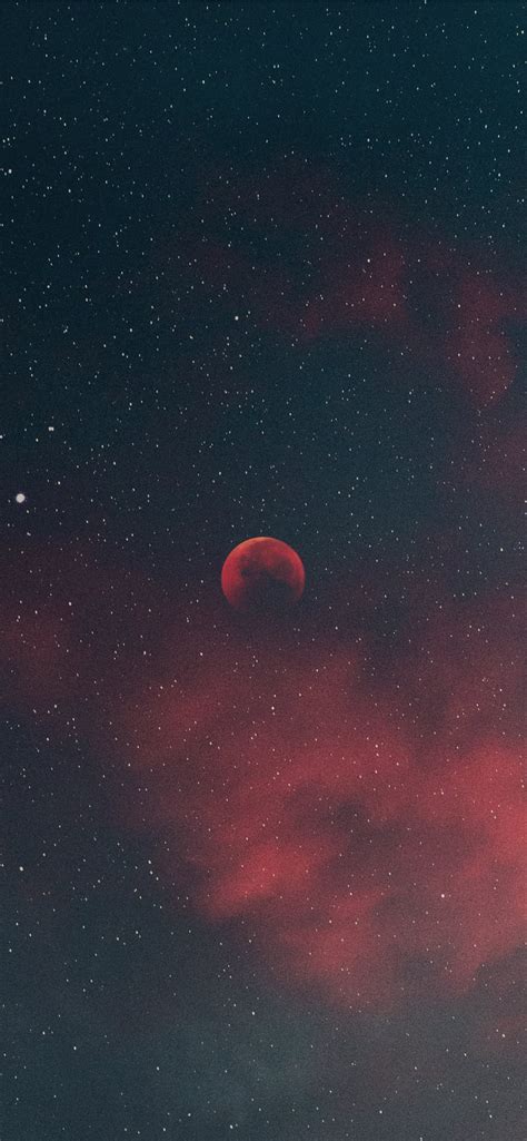 red moon in the sky iPhone Wallpapers Free Download