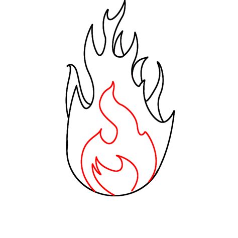 Line Drawing Flames - ClipArt Best