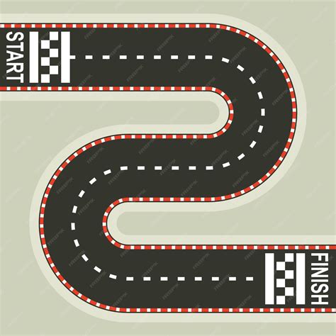 Premium Vector | Vector Image Of A Track For Kart Racing Isolated On Transparent Background