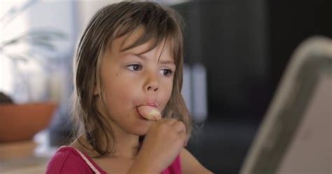 Little Girl Eating Ice Cream Bowl Stock Photo 1775971484 | Shutterstock