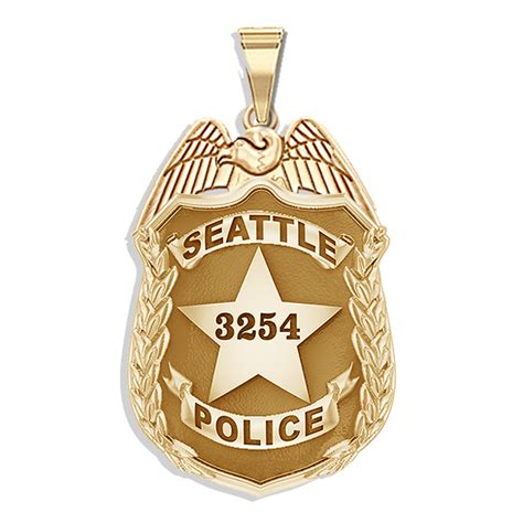 Personalized Seattle Police Badge with Your Badge Number - PG101146