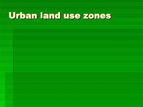 Urban Land Use Zones