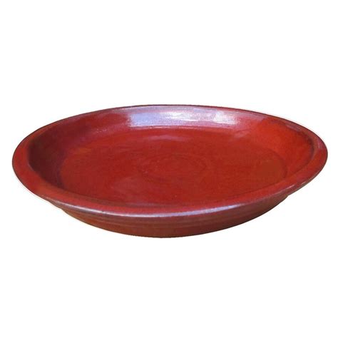 Shop allen + roth 13-in Rust Ceramic Plant Saucer at Lowes.com