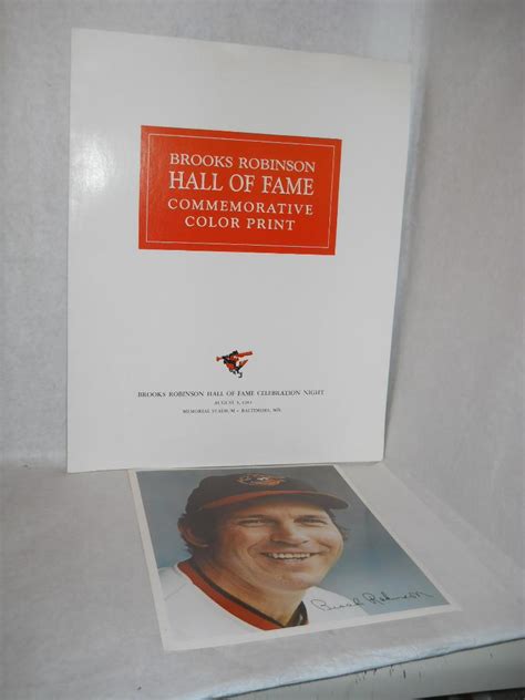 Brooks Robinson Hall of Fame Commemorative Color Print: Fine Soft cover ...