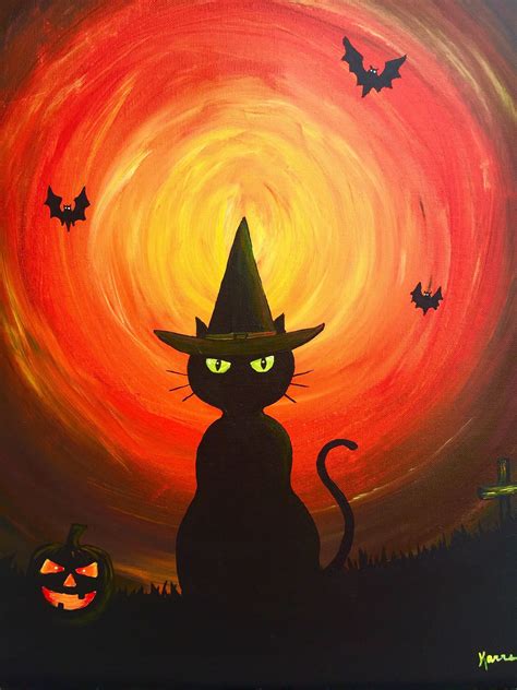 Halloween Paintings On Canvas Unique the Cobblestone October 27 | Halloween canvas, Halloween ...