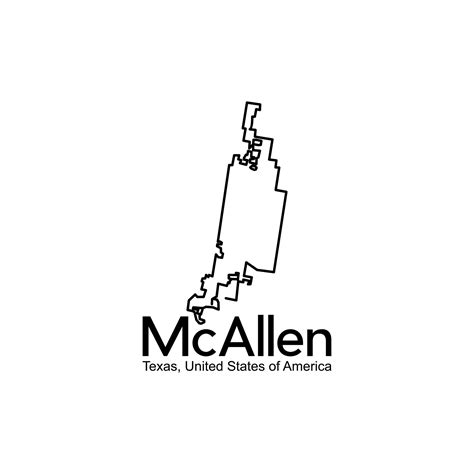 Map Of McAllen Texas United States City Creative Simple Logo 24032675 ...