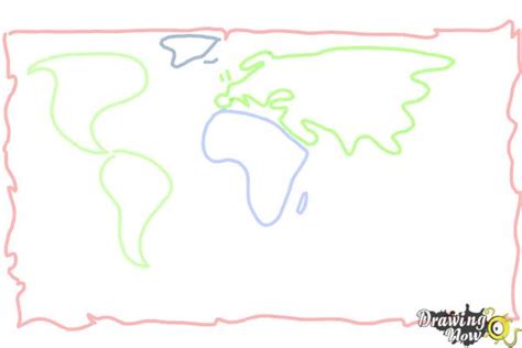 How to Draw a World Map - DrawingNow