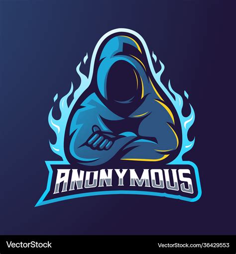 Anonymous mascot logo design Royalty Free Vector Image