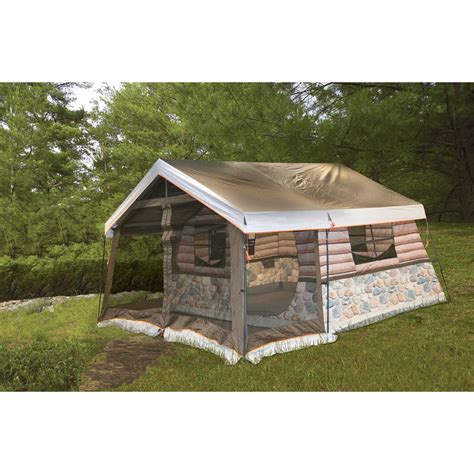 Timber Ridge 8-Man Log Cabin Tent | www.kotulas.com | Free Shipping | Cabin tent, Family tent ...