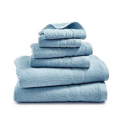 Martha Stewart Essentials 100% Cotton 6-Pc. Towel Set - Blue - Walmart.com - Walmart.com