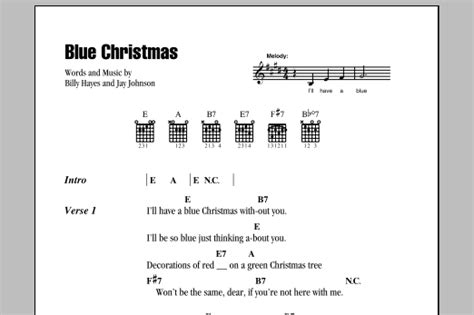 Blue Christmas by Elvis Presley - Guitar Chords/Lyrics - Guitar Instructor