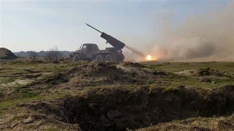 Ukrainian BM-21 Grad Rocket Launcher in Action - YouTube