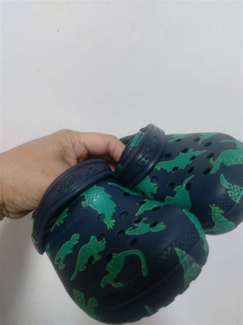 ORIGINAL CROCS KID C11 DINOSAUR, Babies & Kids, Babies & Kids Fashion ...