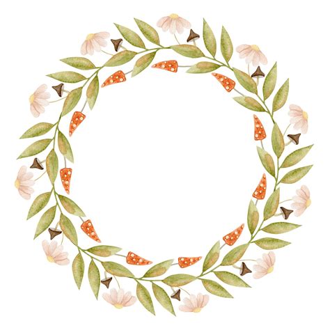 Premium Photo | Autumn wreath watercolor illustration isolated on white background.