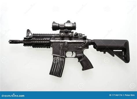 Heavily Used Military M16 Rifle Stock Photo - Image of used, inside ...