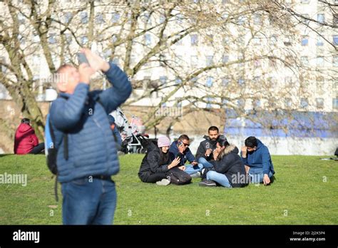 People on the South Bank in central London, as more wintry weather is ...