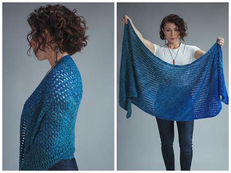 Palette Shawl - Easy Beginner Knitted Wrap Pattern - Expression Fiber ...