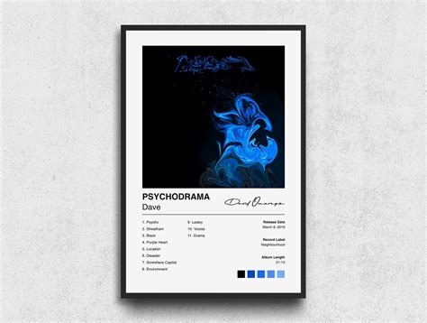 Dave Poster Psychodrama Album Cover Poster Print Dave | Etsy