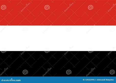 Flag of Yemen. . Ratios and Colors are Observed. Stock Illustration ...