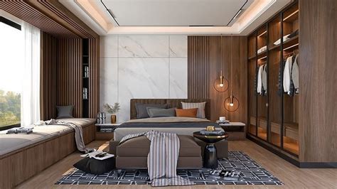 Modern bedroom interior design 3D model | CGTrader