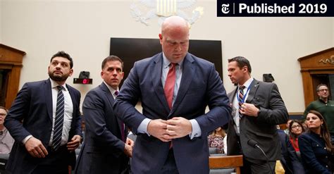 Matthew Whitaker Says He Has Not Interfered in the Mueller ...