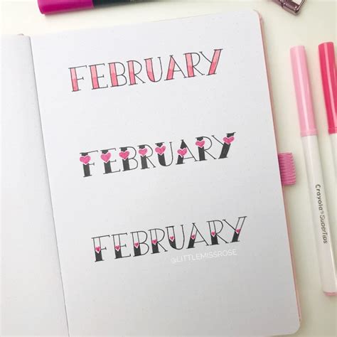 Romantic Hand-lettering Ideas for Your Bullet Journal | Little Miss Rose