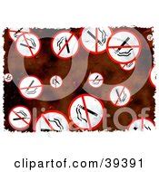Smoking Cigarette On A No Smoking Sign Posters, Art Prints by - Interior Wall Decor #217396
