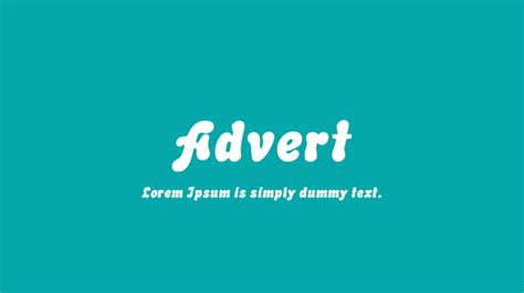 Advert Font Family : Download Free for Desktop & Webfont