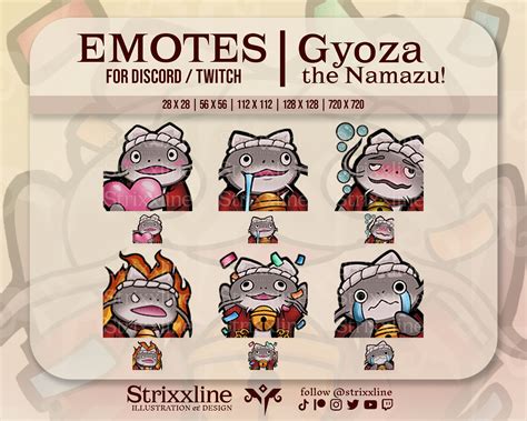 FFXIV Namazu Emotes Set gyoza Twitch, Discord, Youtube - Etsy