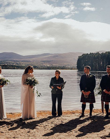 Quaich Ceremony at Loch Garten in Scotland with DIY Village Hall Wedding Reception - Rock My Wedding