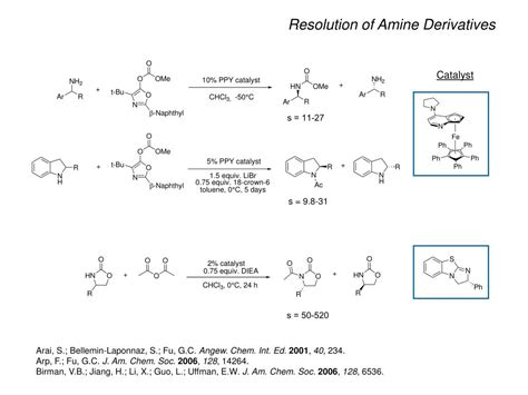 PPT - Chiral Amines as Nucleophilic Catalysts in Asymmetric Synthesis ...