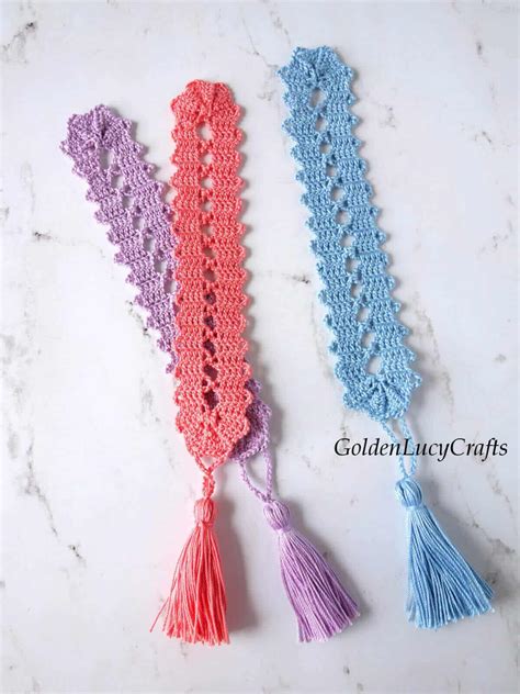 Bruges Lace Bookmark, Free Crochet Pattern - GoldenLucyCrafts