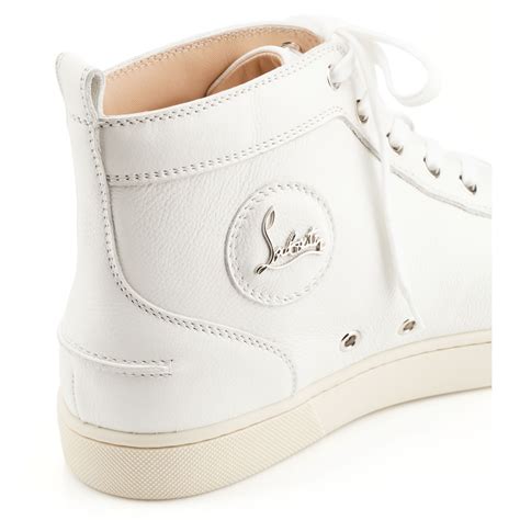 Christian louboutin Louis Calfskin High-Top Sneakers in White for Men ...