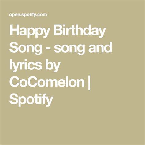 the words happy birthday song - song and lyrics by cocomelon / spotify