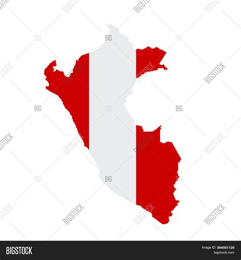 Peru Flag Map. Country Image & Photo (Free Trial) | Bigstock